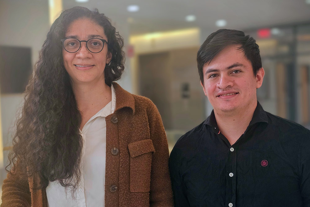 Study co-author Paola Cascante-Bonilla and lead author Jeffri Murrugarra-Llerena.