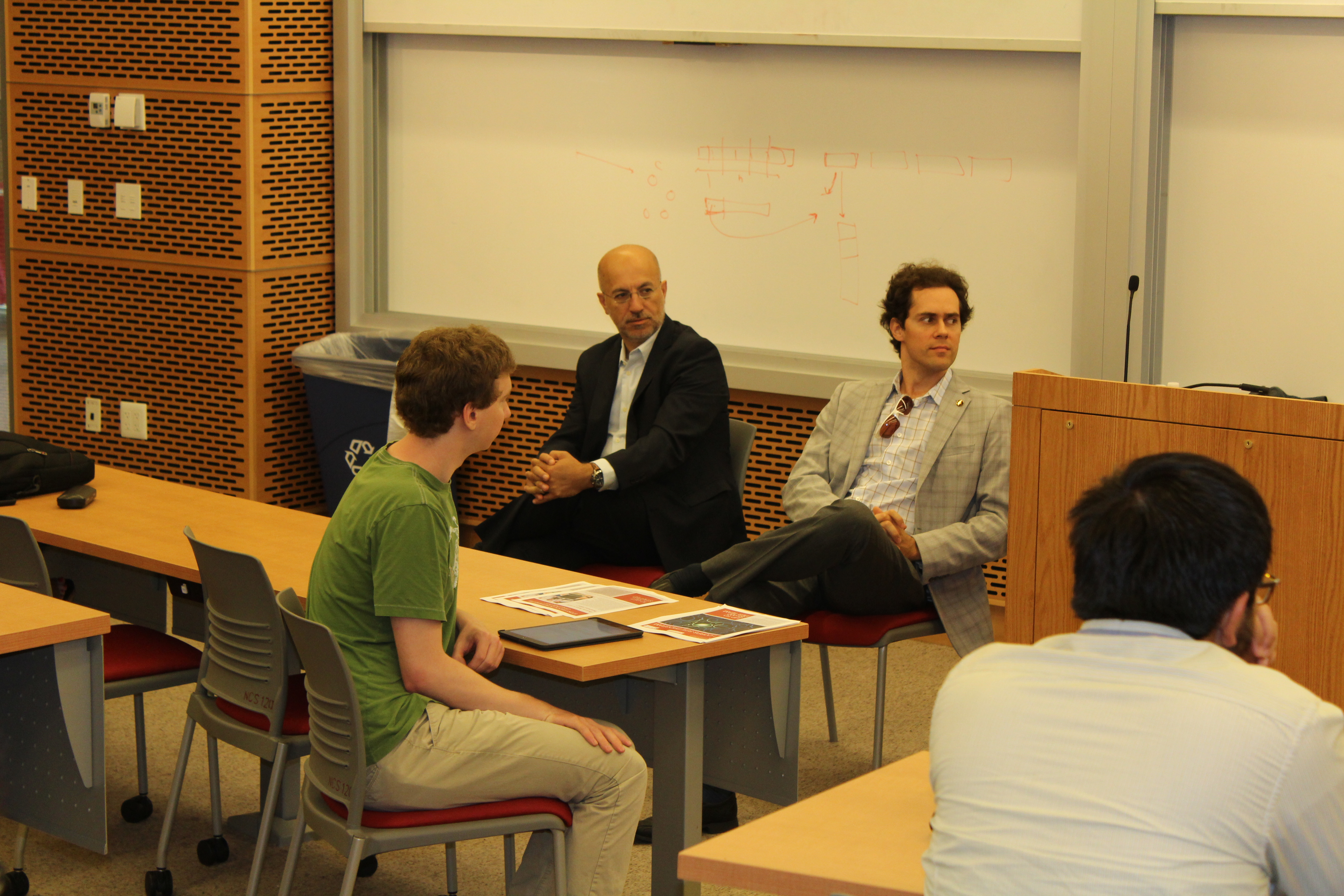 Left-right - R. Horton (Moderator), E. Sayan (Softheon), and Borodin (Charmtech)