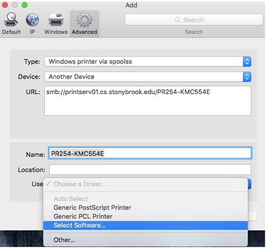 How To Install The Konica Minolta Color C554e Printers On Macintosh Os X Department Of Computer Science