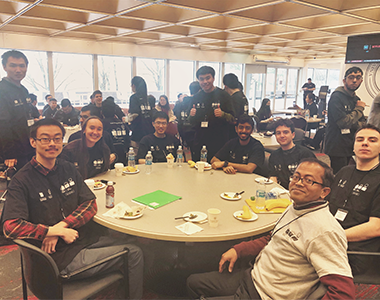 Professor Rezaul Chowdhury with SBU programming team members