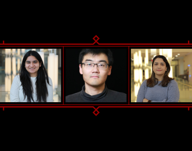 three doctoral students