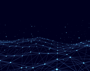 Conceptual illustration of distributed sensors working together to detect faint signals.