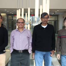 Left to right: Supartha Podder, Himanshu Gupta, C.R. Ramakrishnan, Nengkun Yu.