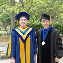 Perozzi with Prof Skiena on Graduation Day